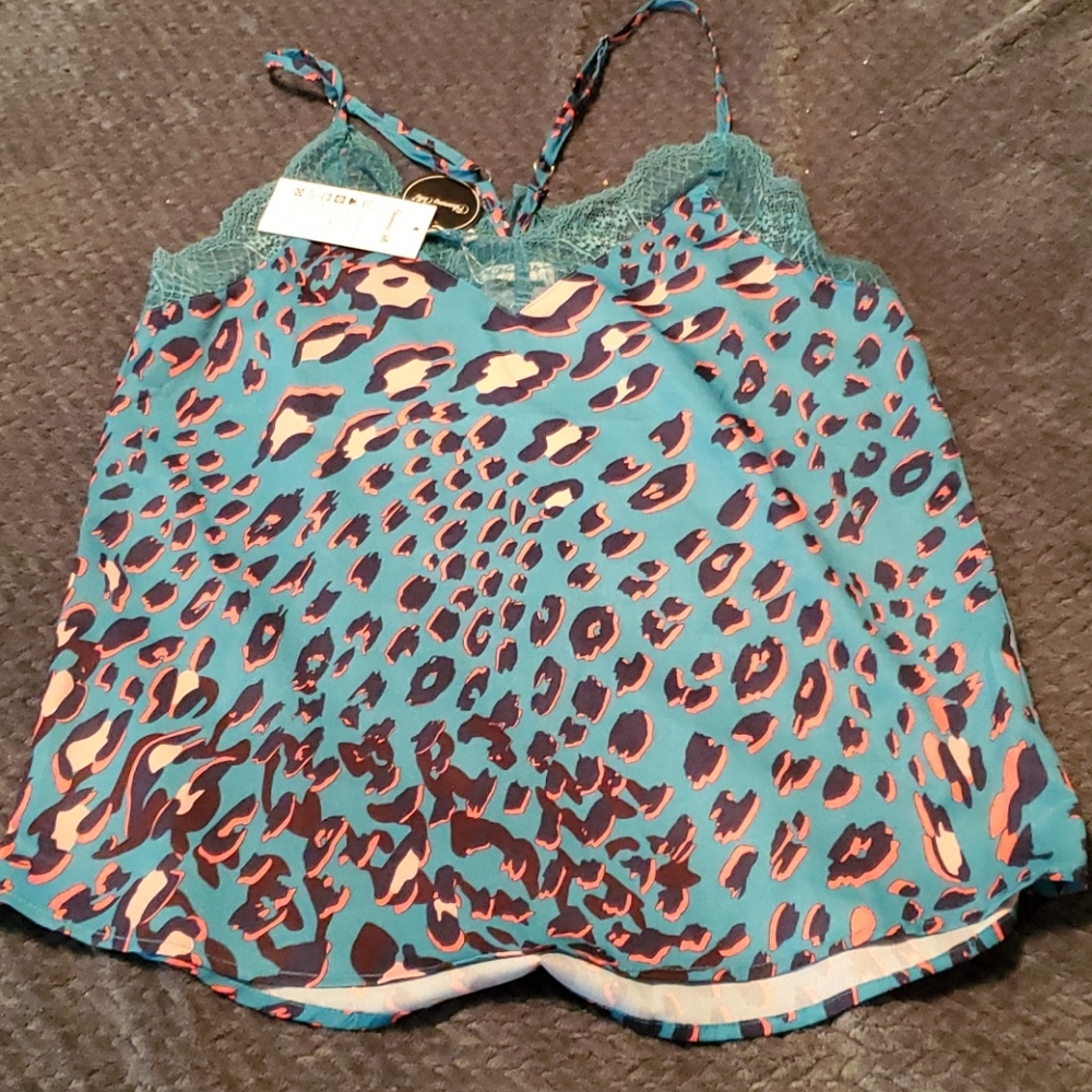 Blooming Jelly animal print racerback top